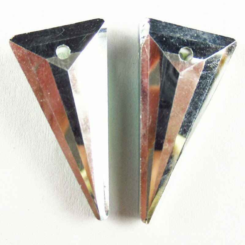 10Pcs 27x13x6mm Faceted Rainbow Titanium Crystal Arrow Pendant 20g A-305SJ