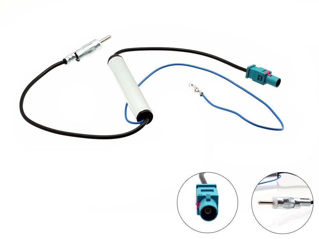 CT27AA14 Radio Fakra Amplified Aerial Antenna DIN Adaptor for VW Bora Caddy Golf
