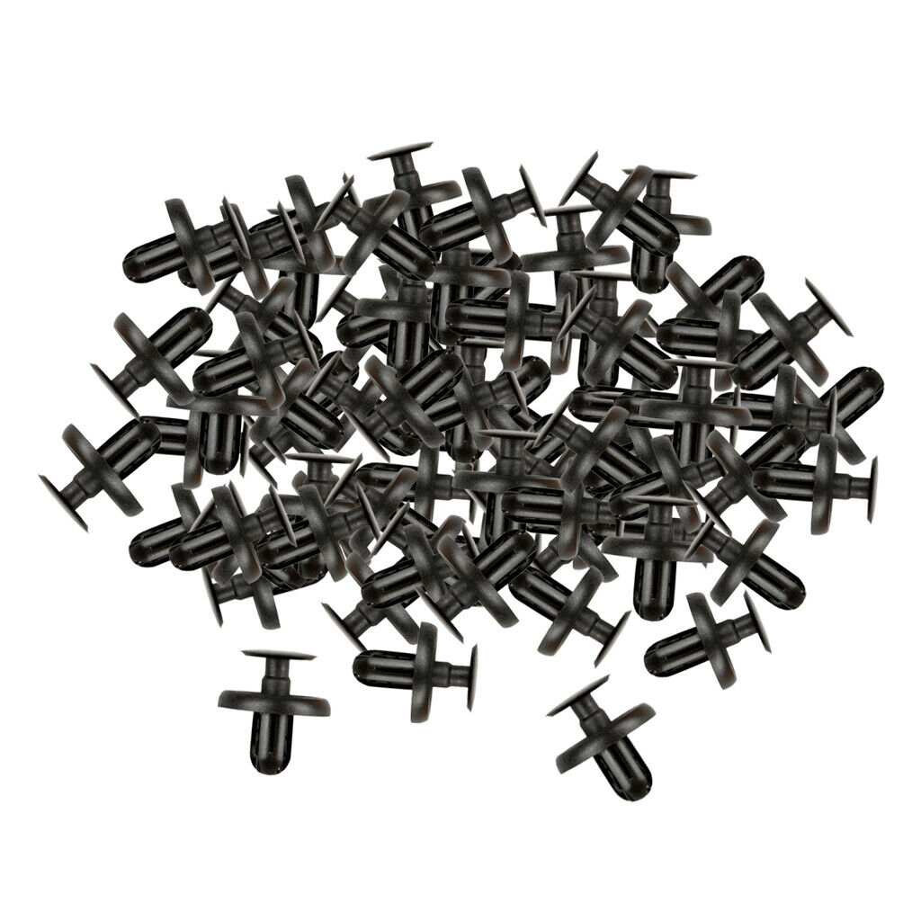 100 lot Automobile Mud Skirt Blind Rivets Nylon 0.27inch Retainer Clips Pins