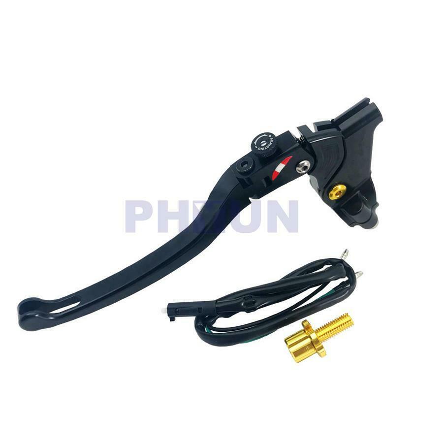 1x Black CNC Alloy 7/8" 22mm Motorcycle Dirt Bike Cable Clutch Perch Brake Lever