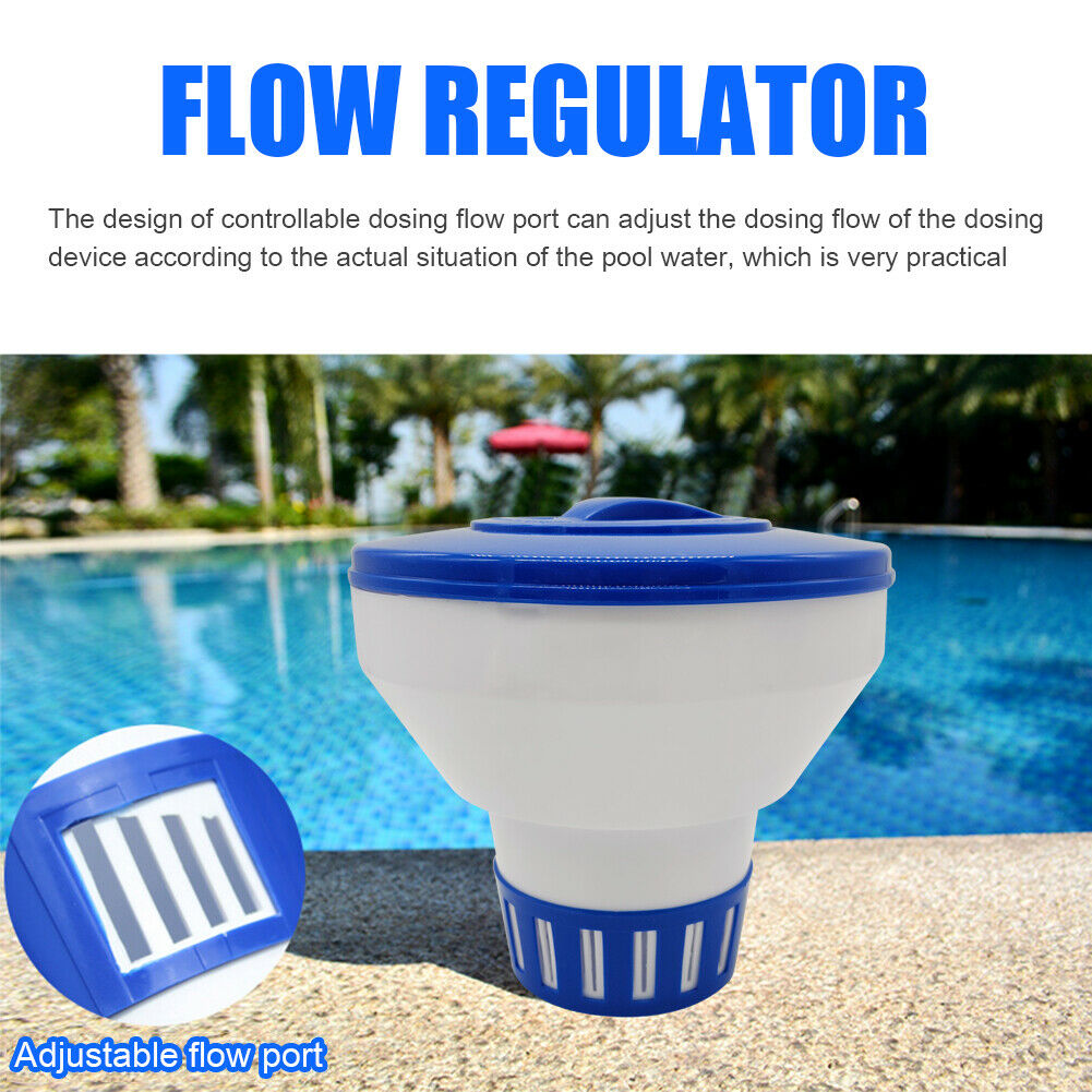 10 inch SPA Pool Floating Pill Box Auto Chlorine Bromine Tablet Dispenser @