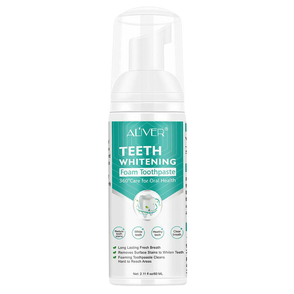 Clean Teeth Whitening Mousse Foam Toothpaste Cleaning Gums Freshen Breath 60ml