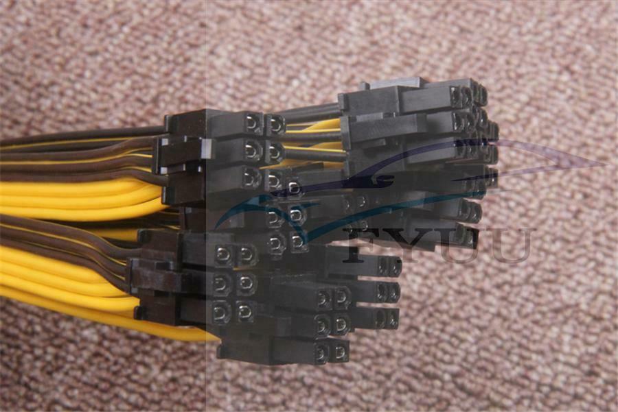 2pcs S7 S9 to 5X PCI-E PCIe 6Pin GPU Graphics Power Cable BTC Miner S11 T9+ X10