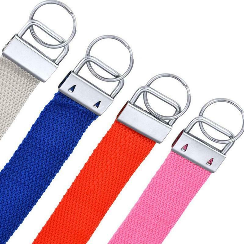 40pcs Key Fob Hardware with Key Rings for Bag Wristlets Ribbon Webbing Embossed