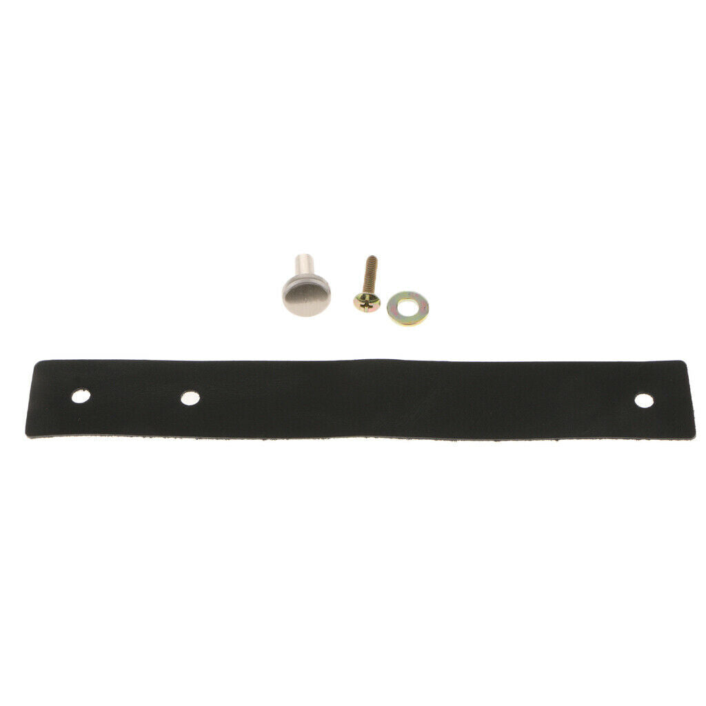 Handcrafted Leather Suitcase Pull Handle for Cabinet Replacing Part Black