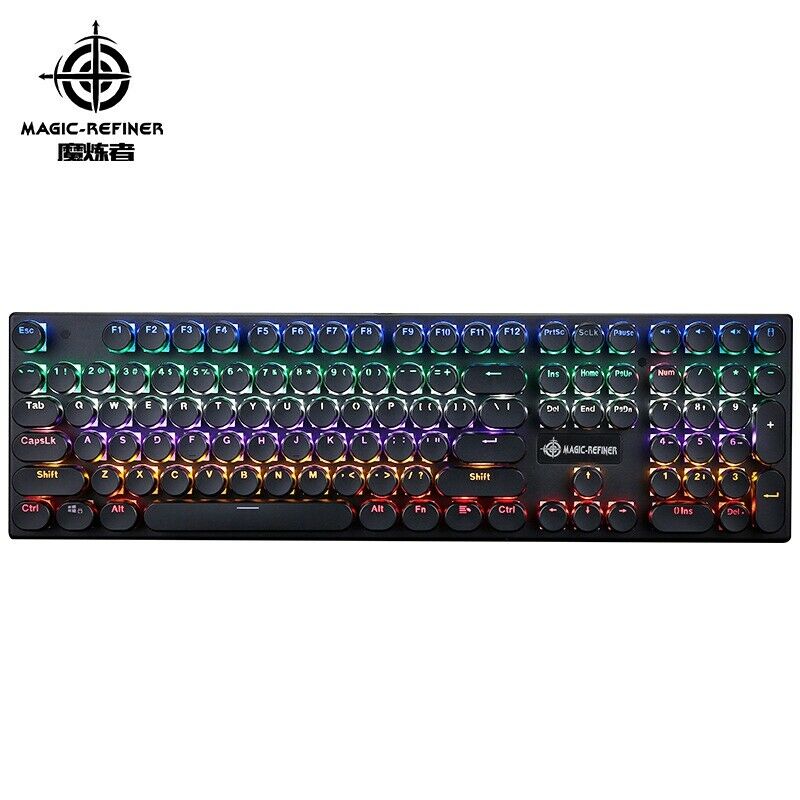 Magic-Refiner 1505 Retro Punk 108-Key Professional Gaming Mechanical Keyboard K9