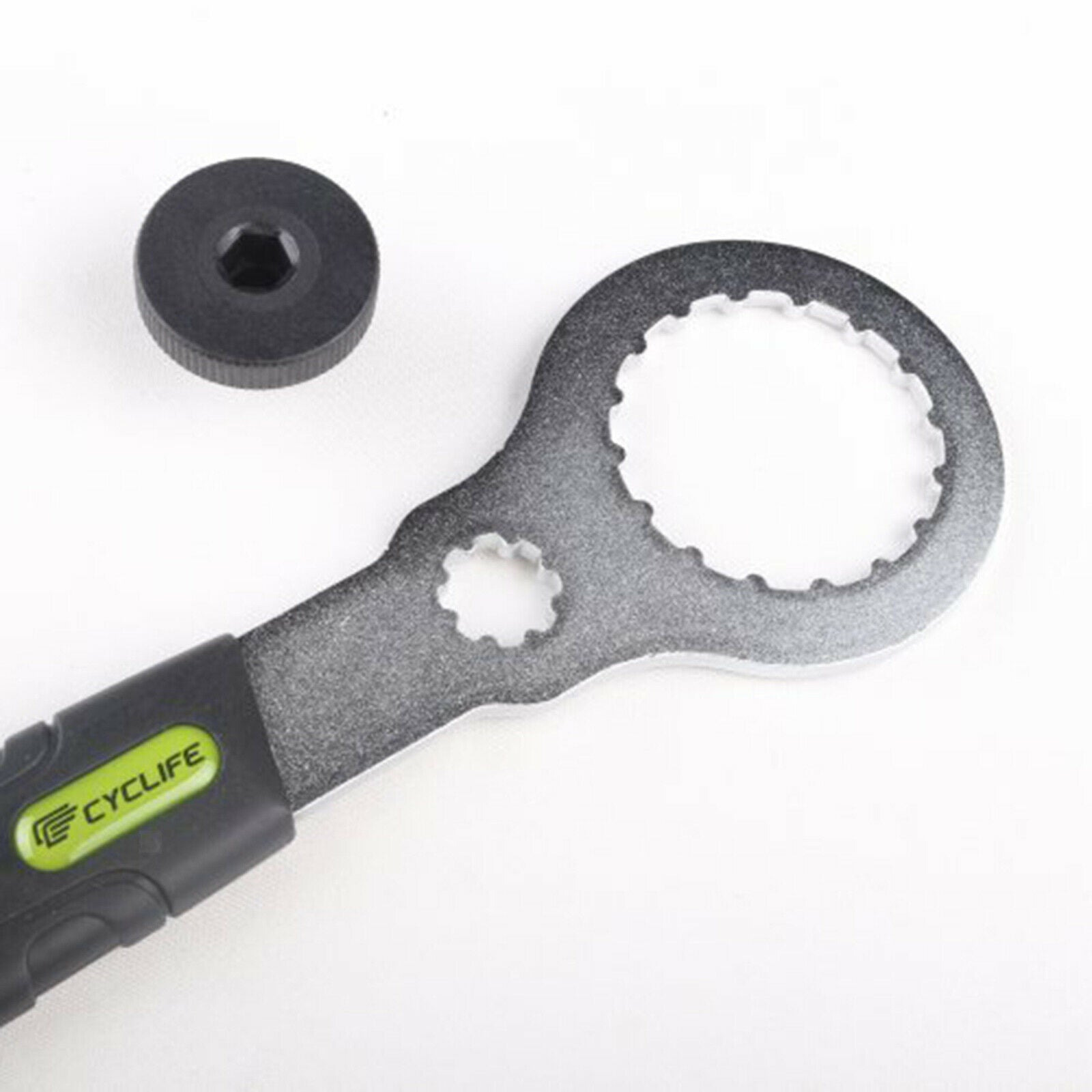 Bike Bottom Bracket Wrench Bicycle Rubber Grip 16-Notch Spanner Hand Tool