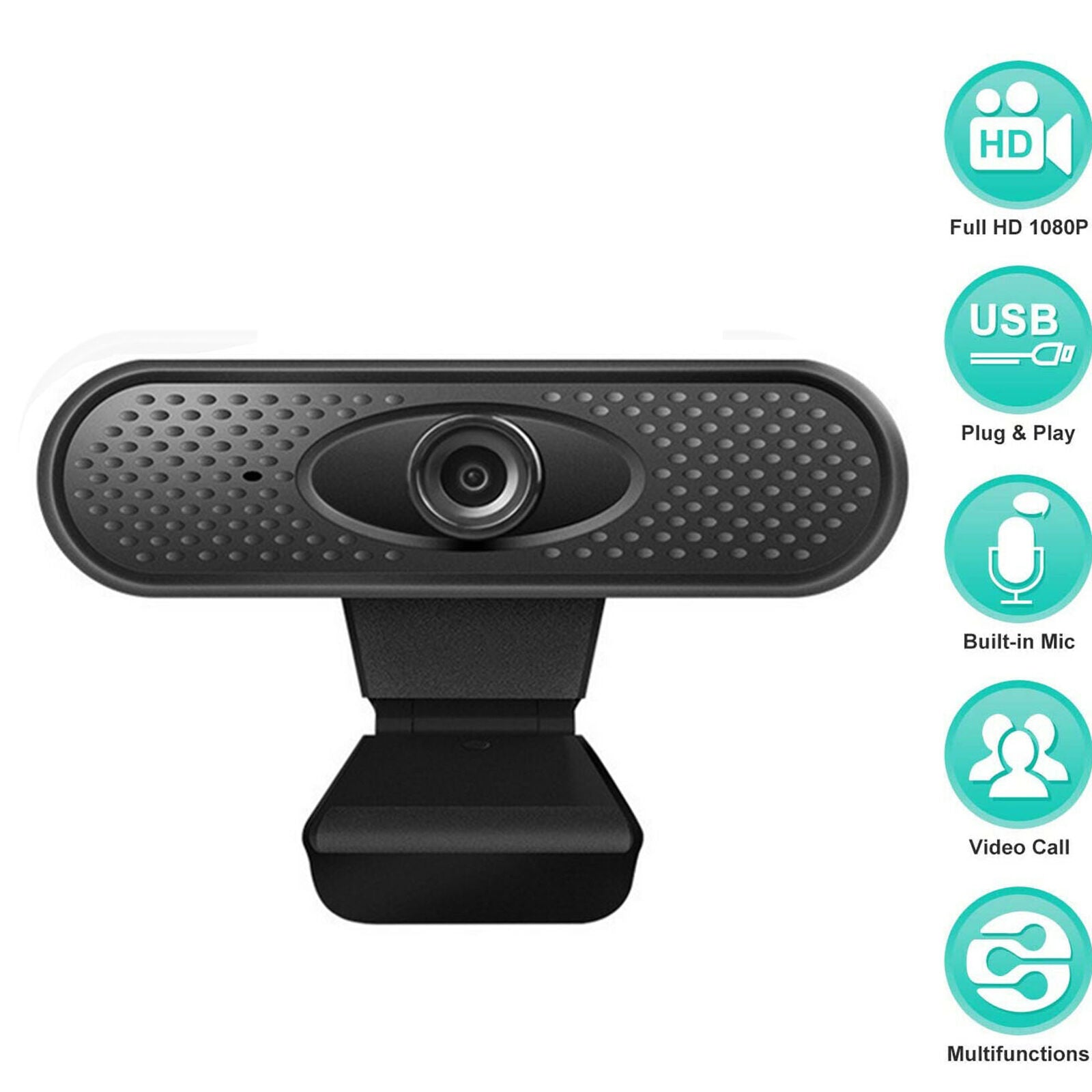 USB 2.0 Full HD 1080P Webcam PC Digital Camera Video Recording W/Microphone