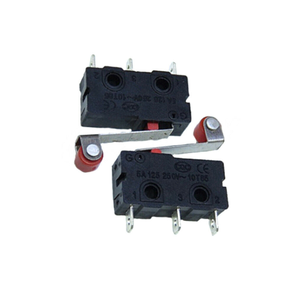 10Pcs/Lot Mini 3PIN SPDT Micro Limit Switch Roller Lever Arm Snap Action Switch