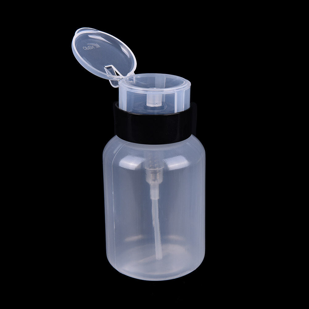 Clear Nail Art Pump Dispenser Acetone Polish Remover Alcohol Liquid Botth3A NC