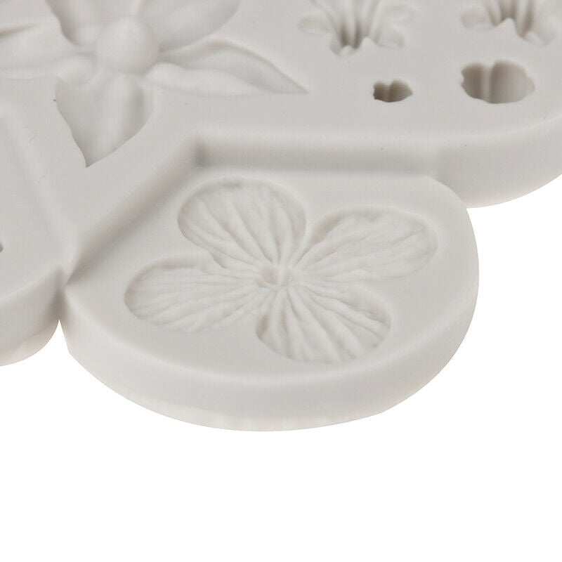Silicone Decorating Molds Cake Sugarpaste Candy Chocolate Gumpaste Clay Mo DD
