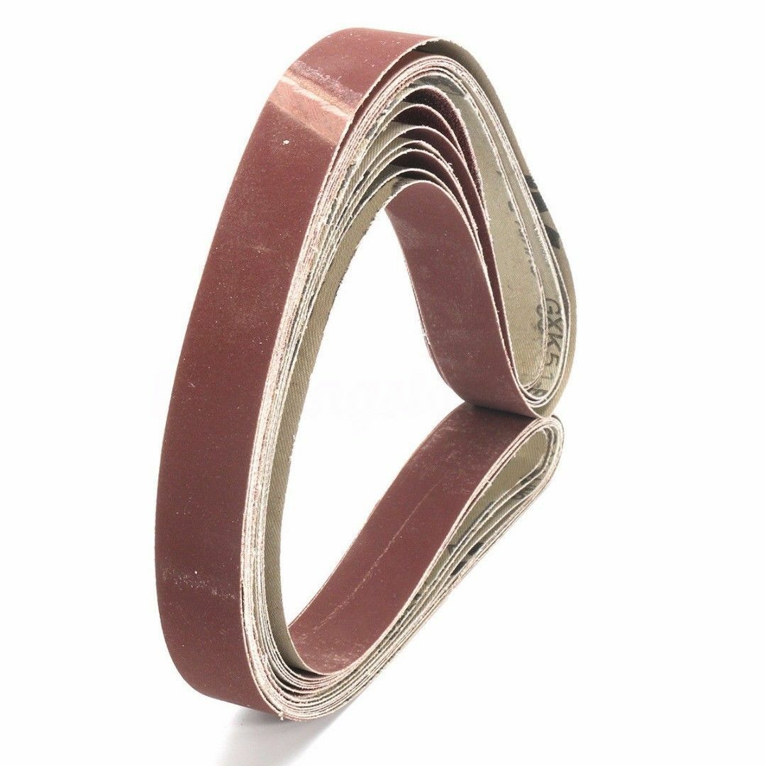 7pcs 1"x 42" Sanding Abrasive Belts 80/150/240/320/400/600/1000 Grit For Sander