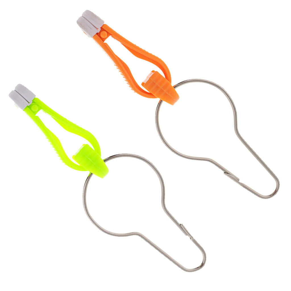 2pcs Planer Board Power Grip Plus Ring Release Clip with Hook Yellow/Orange