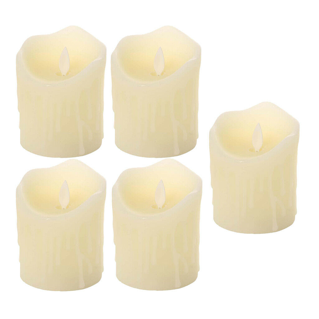 5pack Electric LED Tea Lights LED Electric Candle Swing for Dating Christmas