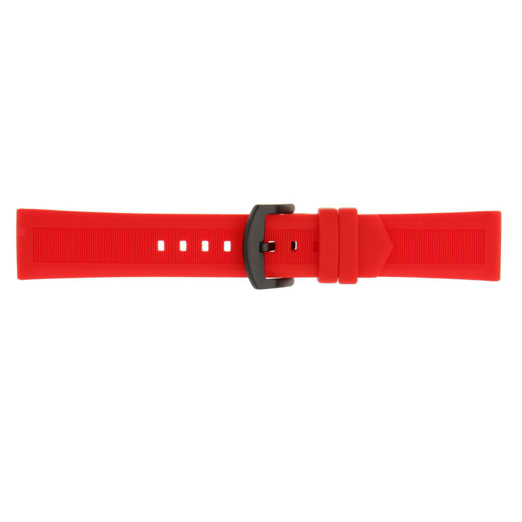 Red Silicone Rubber Bracelet  Replacing Accessories - Red 24mm