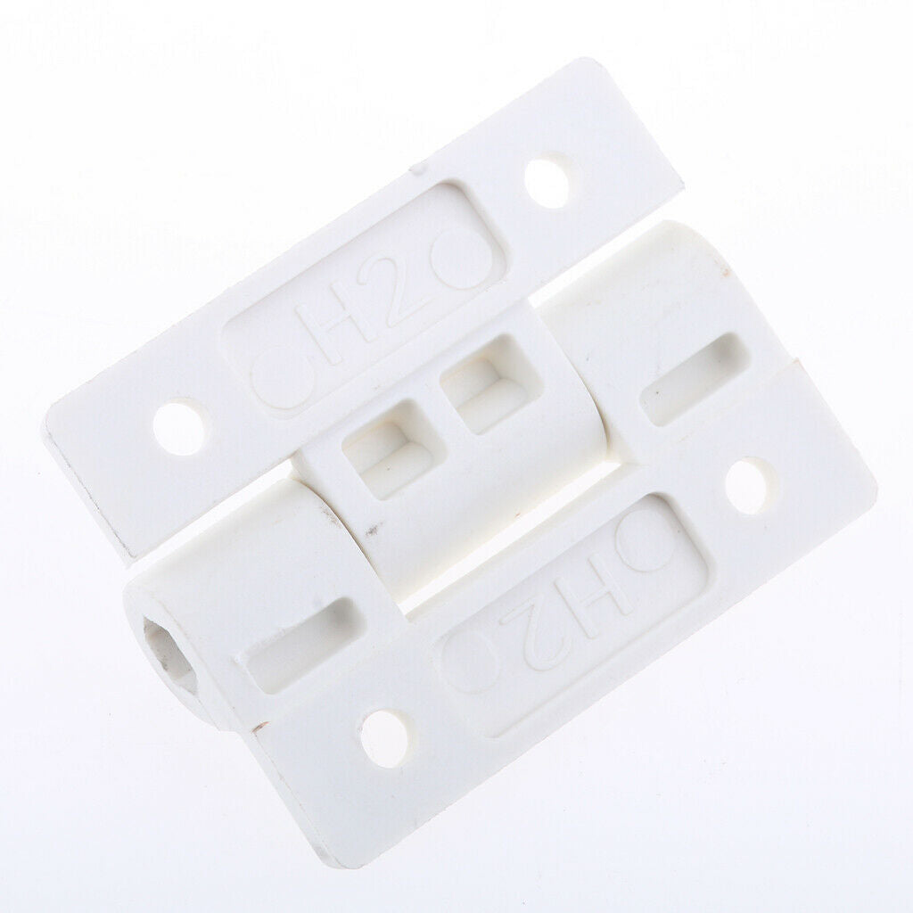 56mm x 43mm 4 Countersunk Holes Torque Position Control Hinge White+Black