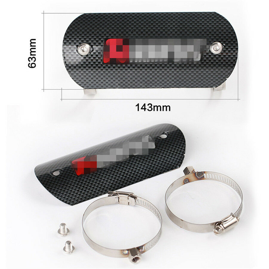 Carbon Fiber Color Motorcycle Exhaust Mid Link Pipe Heat Shield Guard Protector