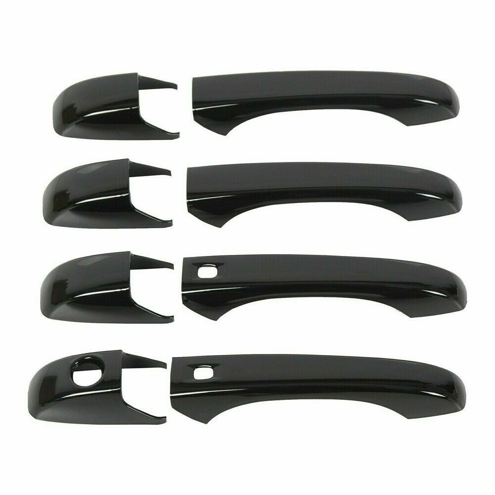 Black Mirror Covers+Door Handle Covers For Jeep Grand Cherokee For Dodge Durango