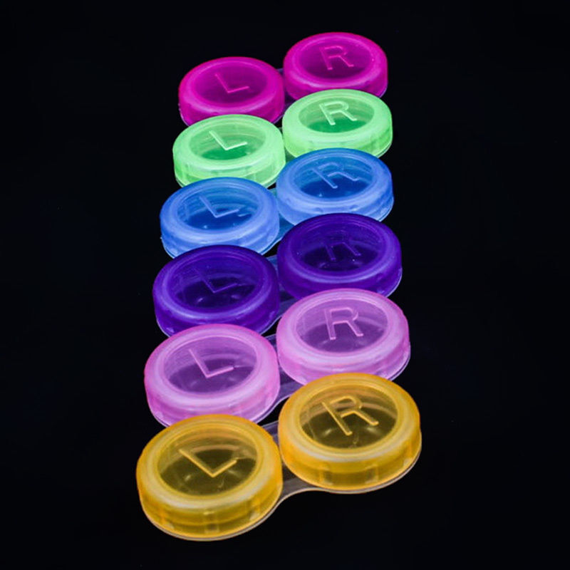 4PCS Mini Plastic Portable Contact Lens Travel Holder Storage Soaking Box Case
