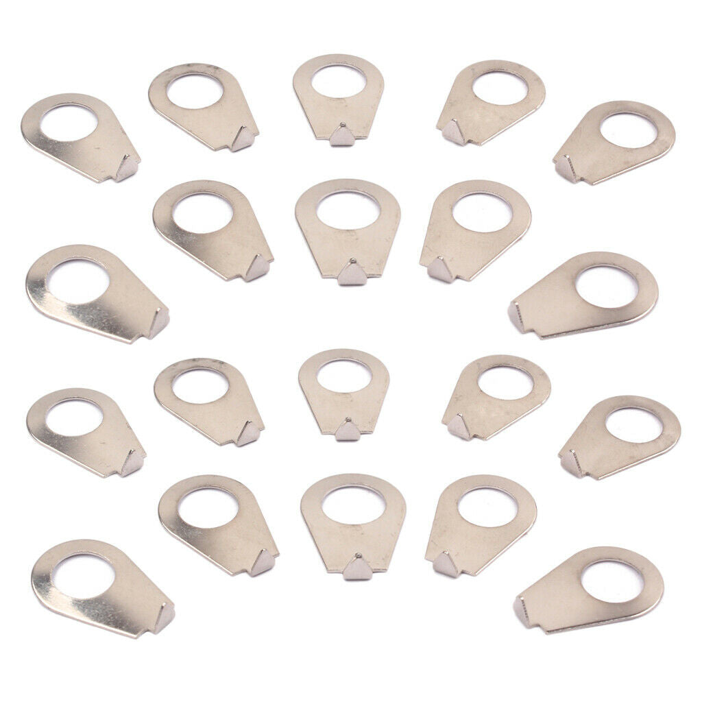 20 PCS Guitar Knobs Pointer Plate  Knob Position Indicator chrome