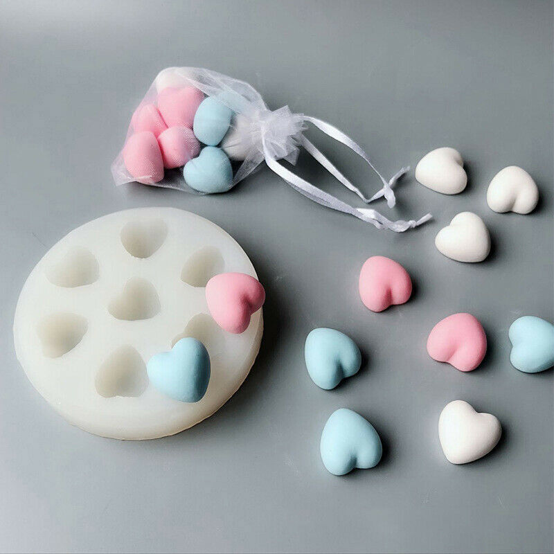 Heart Shape Soap Mold Aromatherapy Plaster Candle Making Molds Pendant Jewelr Qx