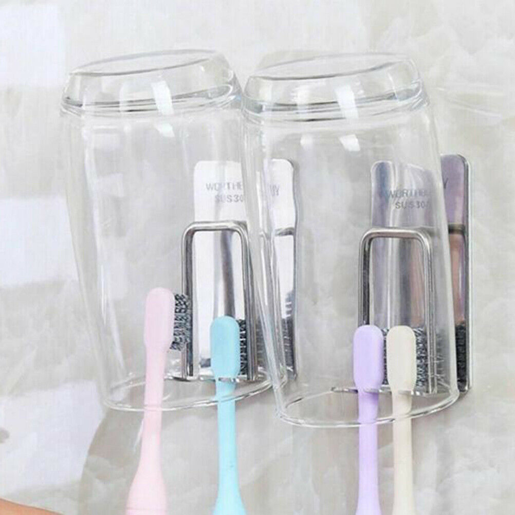 304 Stainless steel toothbrush holder gargle cup holder wall mounted hang.l8