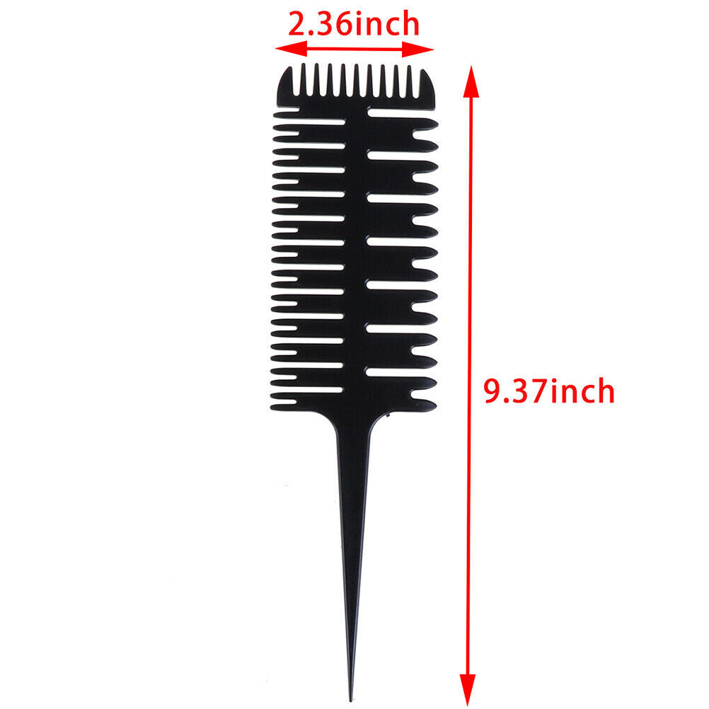 1X Tail Bone Shape Hair Styling Comb Barber Salon Style Haircut'Comb Dyeing T Kt