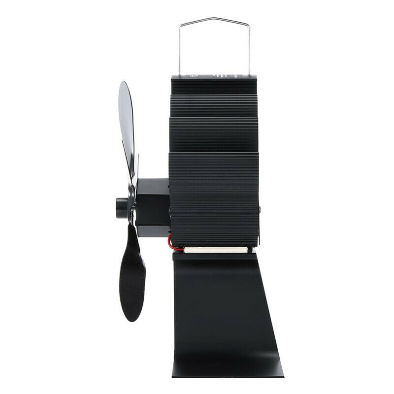 5-Blade Heat Powered Wood Stove Fan Log Wood Burner Top Eco Fireplace Fan