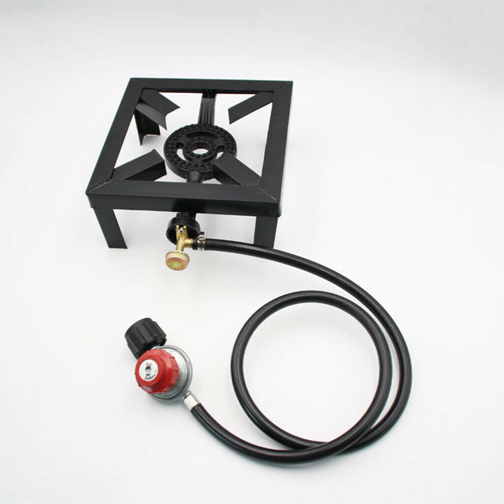Square Stove Single Burner Cast Iron Propane Cooker for Outdoor Camping