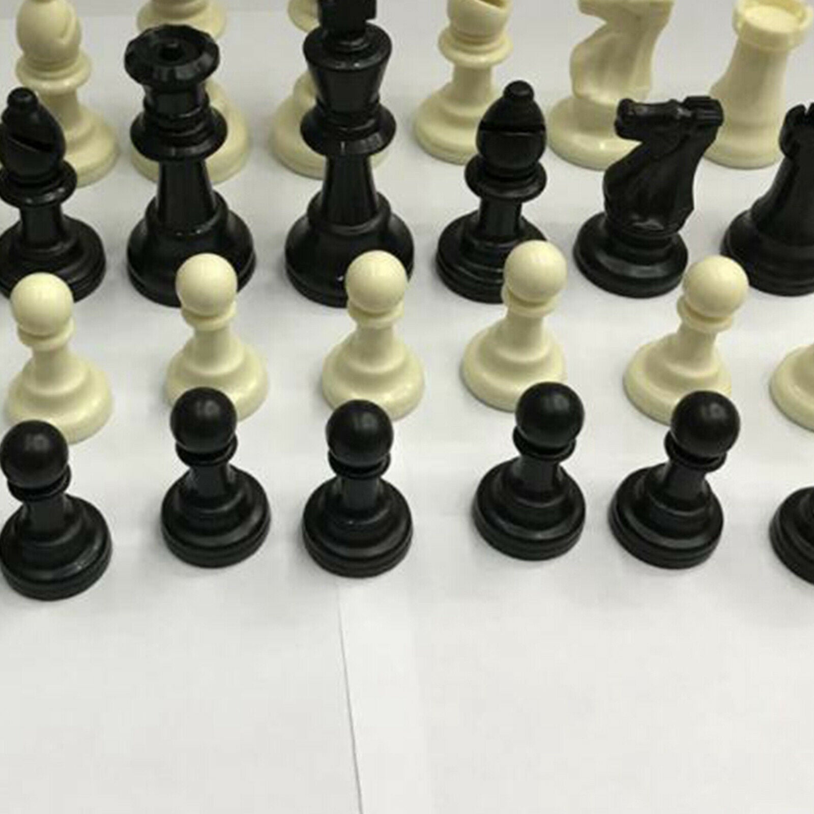 32x Chess Pieces Set Plastic Traveling Game Chess Game 64mm King for Travel