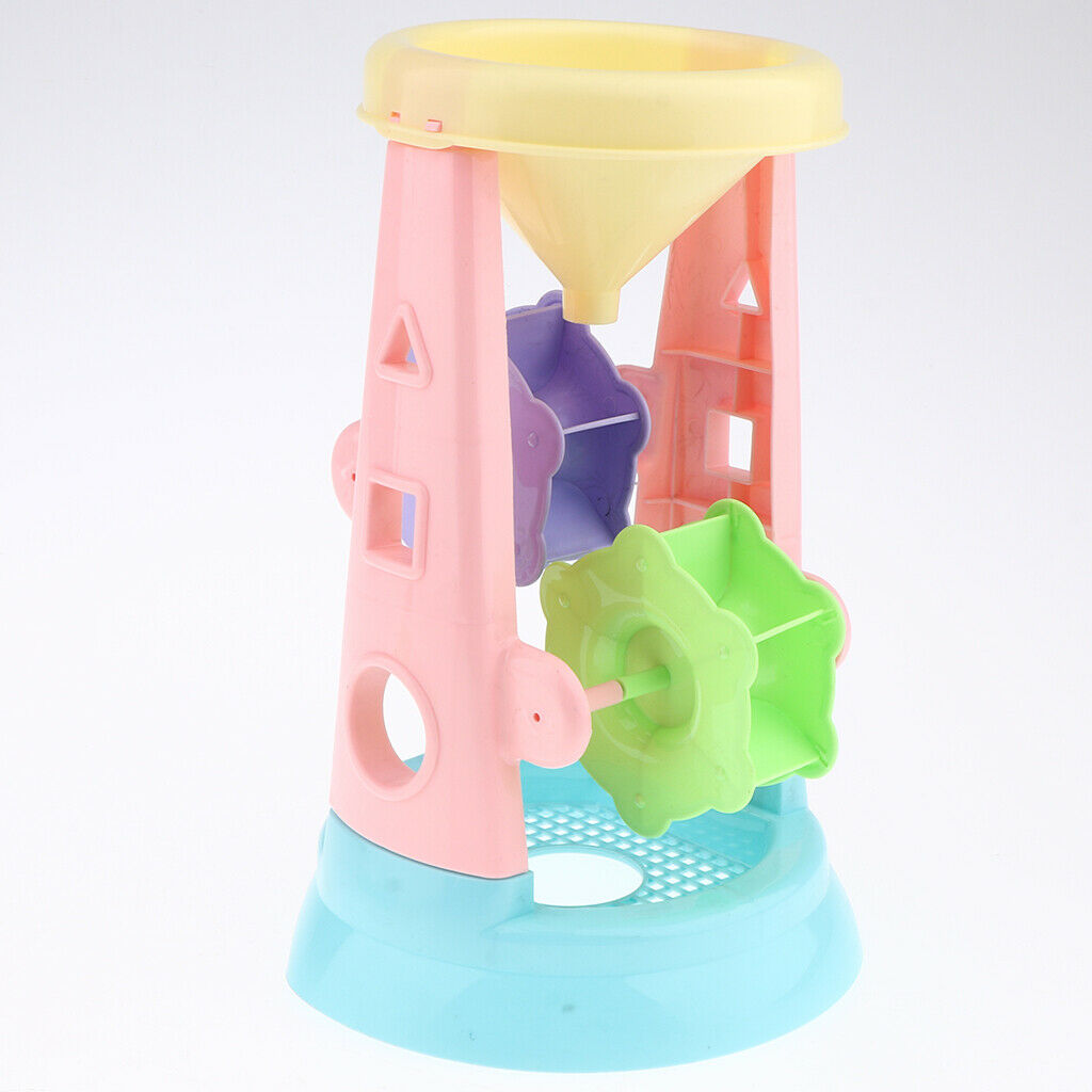 5 Pieces Beach Sand Toys Set - Sandbox Water Wheel Sandglass, Shovel and Animal