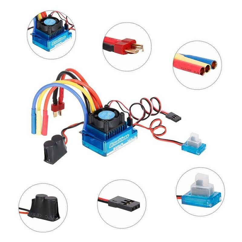 3650 3900Kv Brushless Motor & 45A Esc & Radiator With Program Car Combo For 1:B3