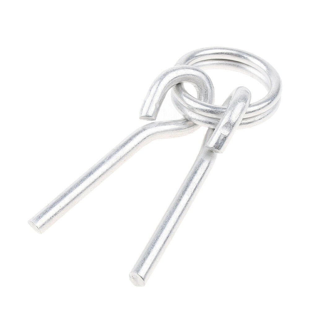 4 Pieces Awning Tent Poles Rings with 2 Pins Fit for Outdoor Camping Hiking
