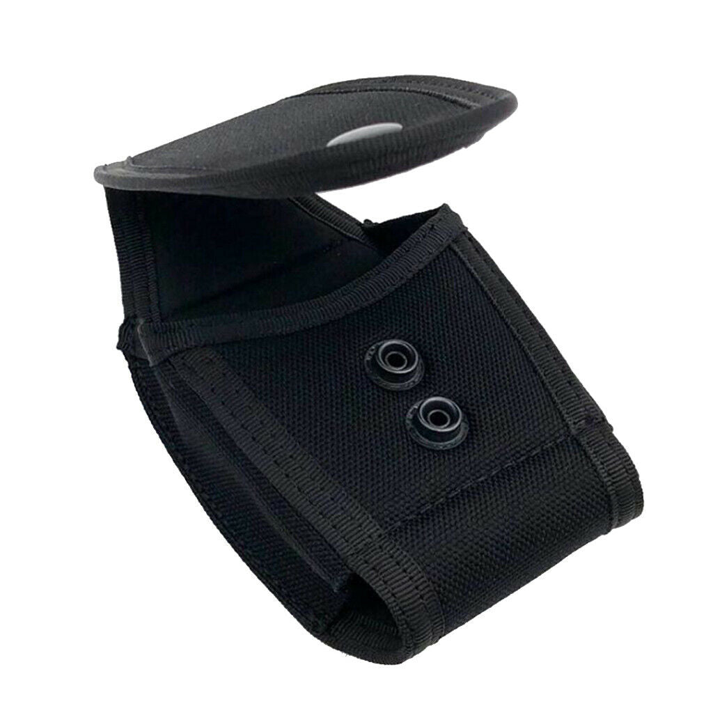 Multifunction Nylon Mini Waistbag Handcuffs Bag Handkerchief Case - Black
