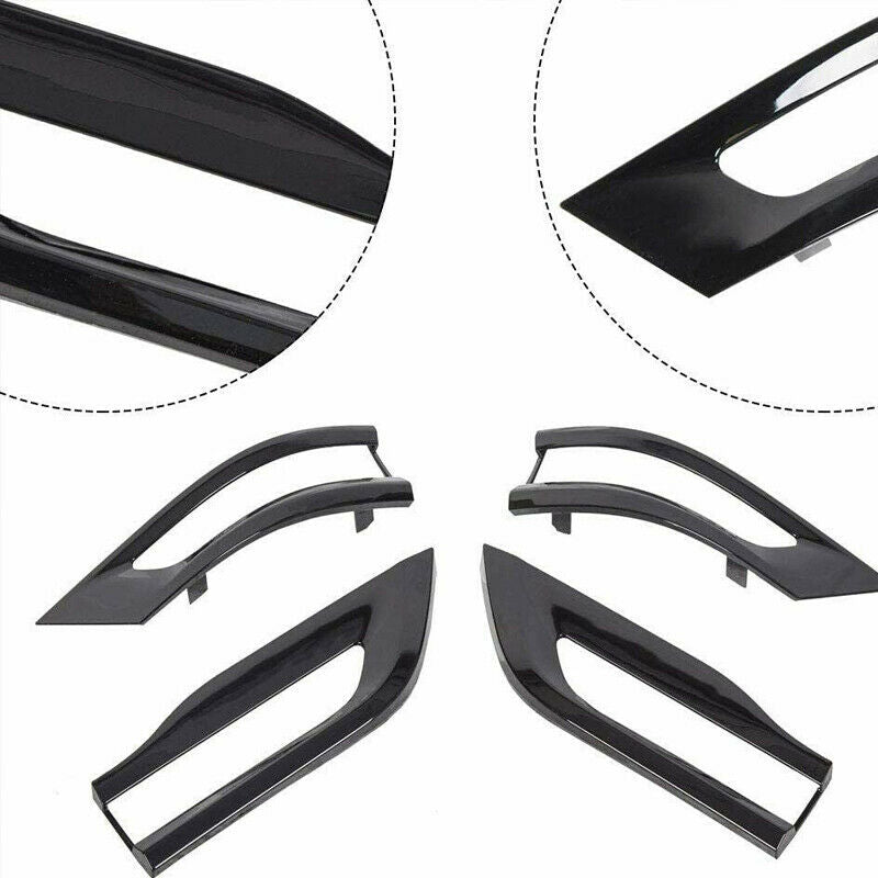 4x Gloss Black Tail Light Lamp Cover Trim Bezel Fits 2014-20 Jeep Grand Cherokee