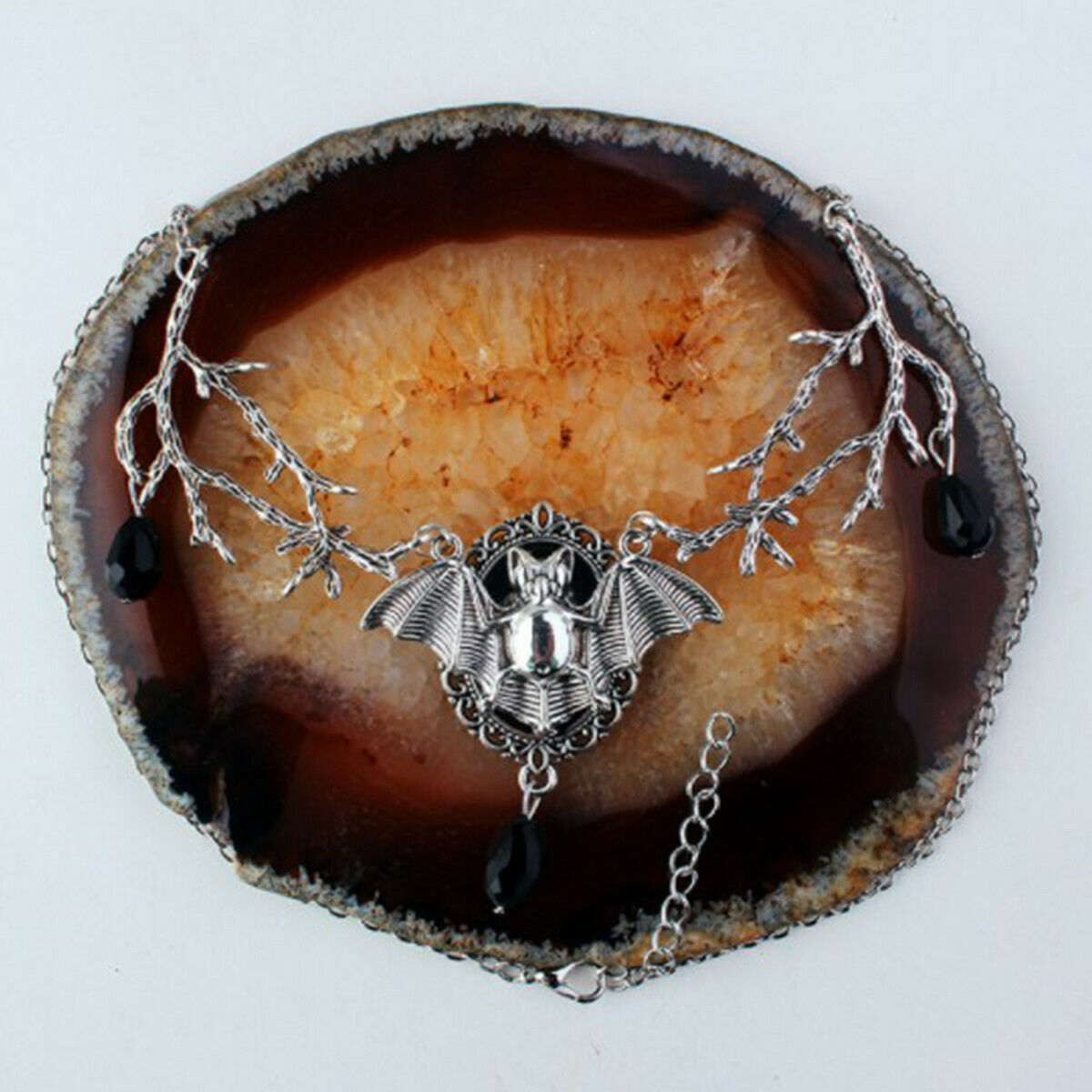 1pc Punk Evil Gothic Bat Pendant Pagan Bat Necklace Halloween Ornament Jewelry