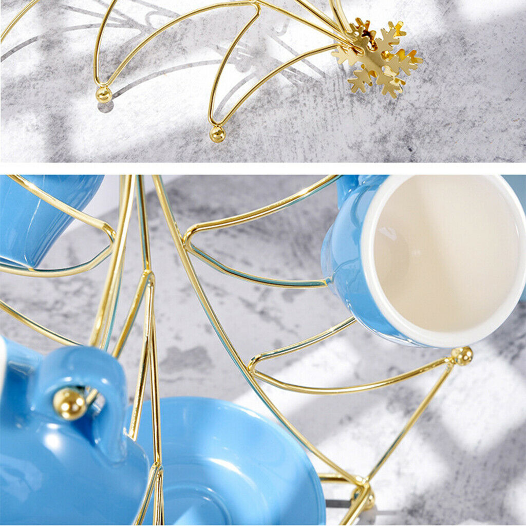 Vacuum Plating Mug Holder Tea Cup Bar Accessory Kitchen Countertop Organizer
