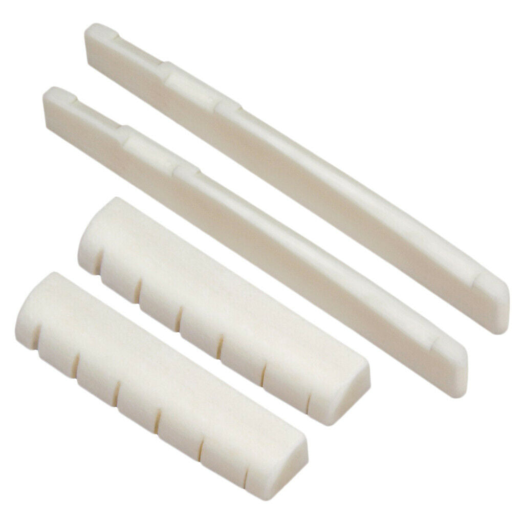 Sattle Nut Set + 6pcs Ebony Pins + 6pcs Artificial Bone Pins For