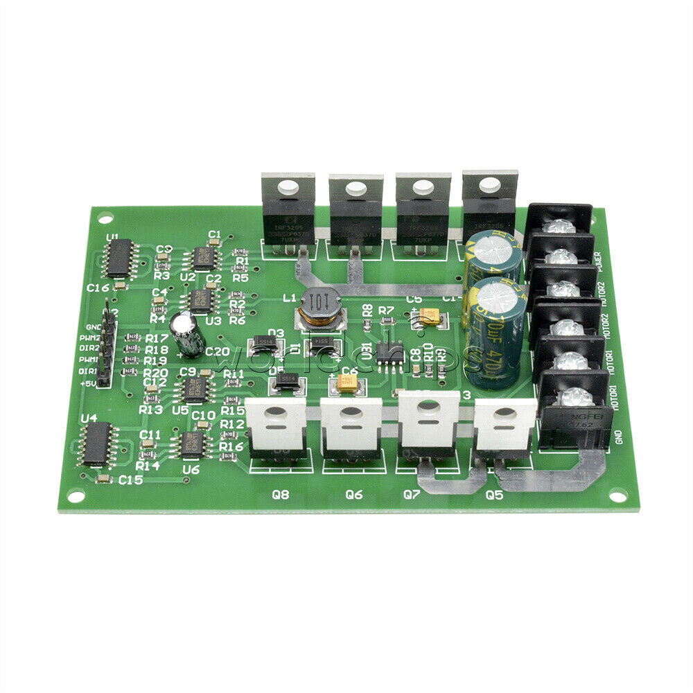 10A Dual Motor Driver Module Board H-bridge DC MOSFET IRF3205 3 -36V