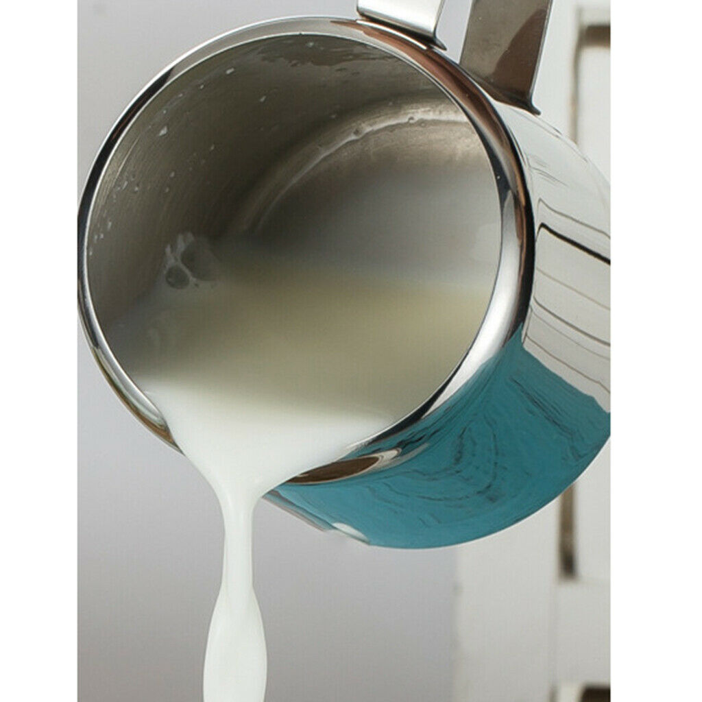 2Pcs 1 2oz Milk Frothing Pitcher Stainless Steel Creamer Frothing Pitcher