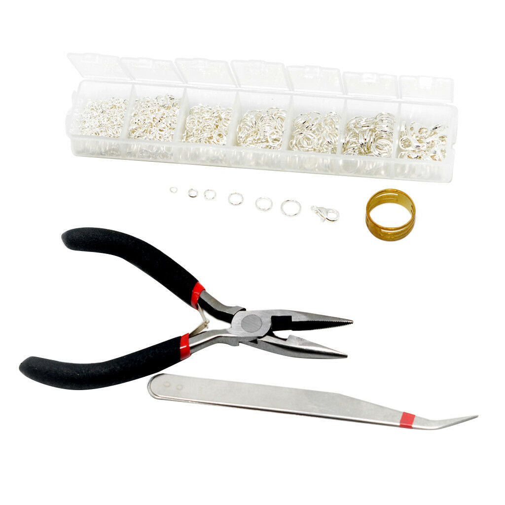 Jewelry Making Starter Kit Jewelry Tool Set Silvewhite Open Jump Ring Clasps