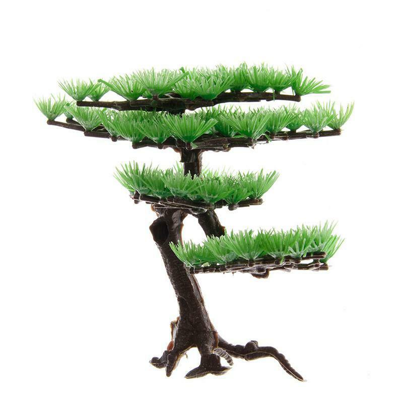 Aquarium Artificial Plants Plastic Pine Fish Tank Accessories Bonsai Decoration