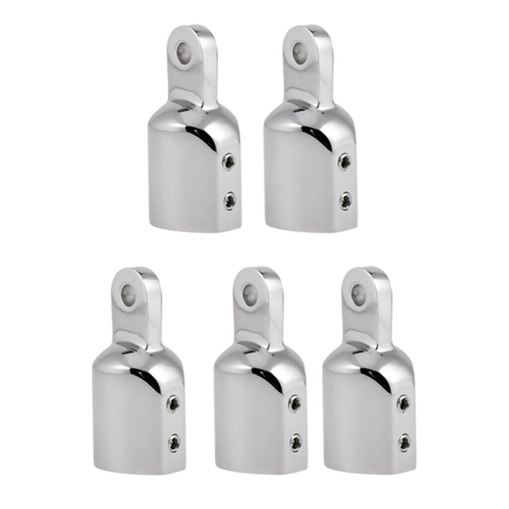 5Pcs Stainless Steel Eye End Cap Bimini Top Fitting Hardware 1" Boat Hardware