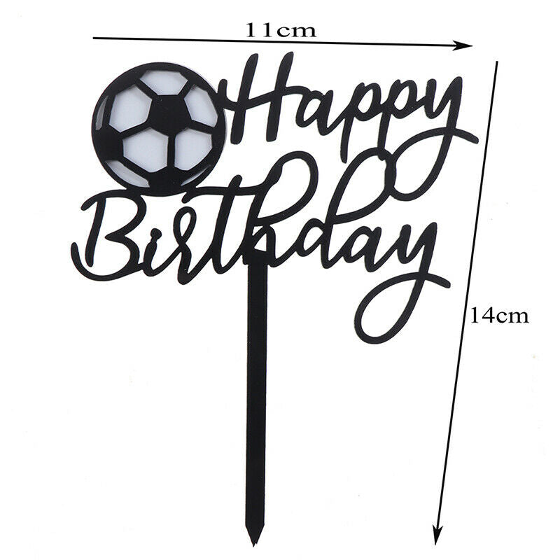 Football Acrylic Cake Topper Soccer Happy Birthday Cake Topper For Birthday BDA
