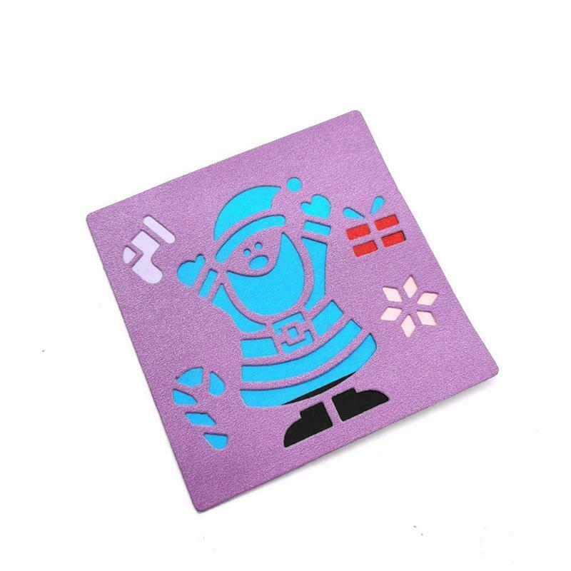 Santa Snow Scene Scrapbook Stencils for Christmas New Year Party Decoration