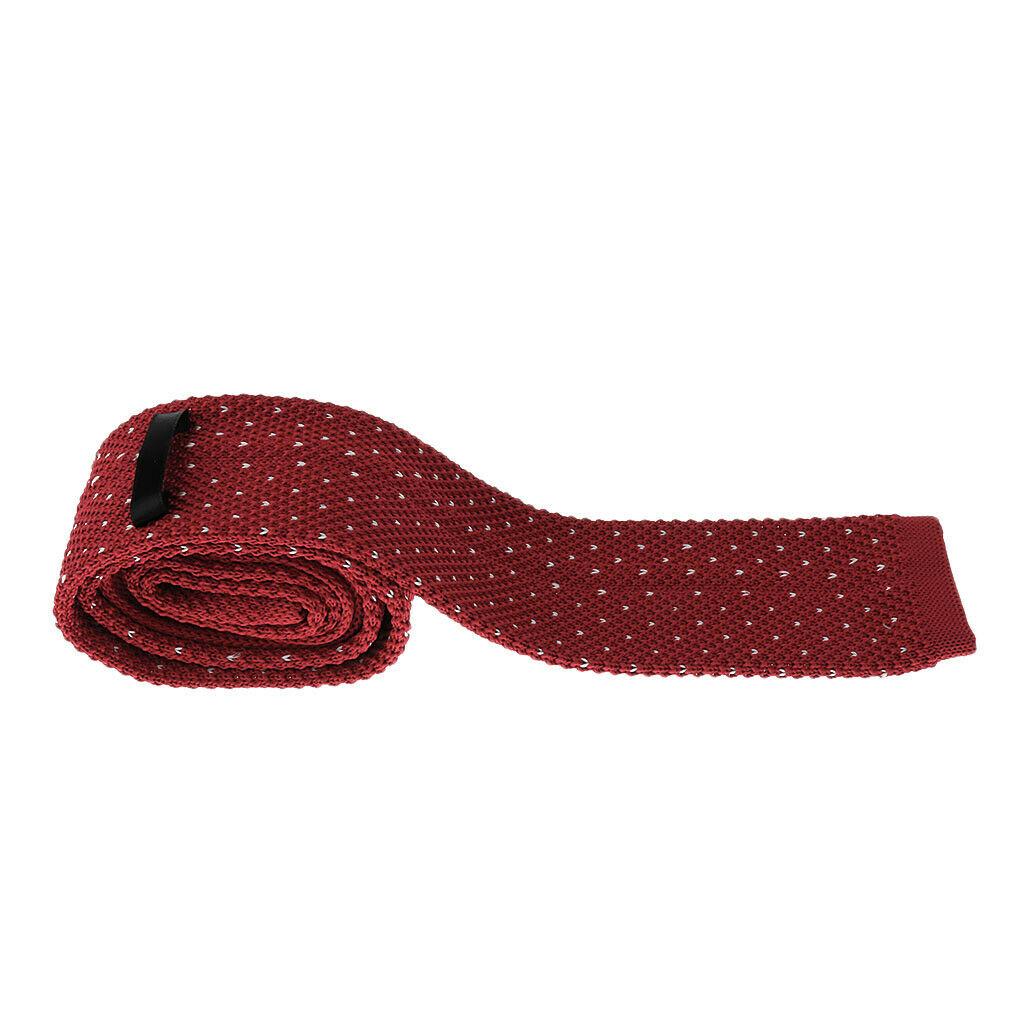 2pcs Gentleman Mens Casual Knit Knitted Flat Ties, Narrow Woven Necktie, Cravate