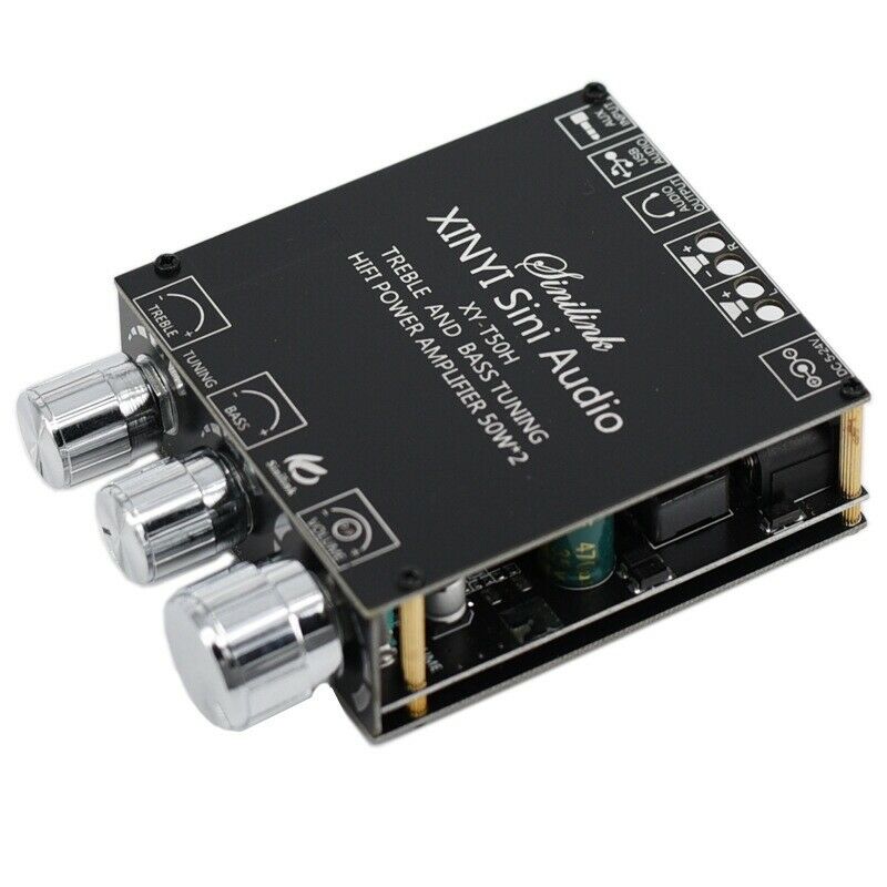 Bluetooth 5.0 Treble and Bass Adjustment Audio Power Amplifier Board,DIY PowerV9