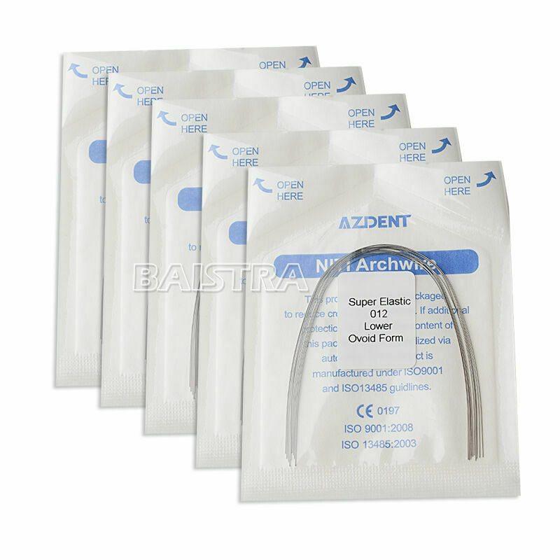 200 Packs Dental Arch Wires Orthodontic Super Elastic Niti Round 012" Lower USA