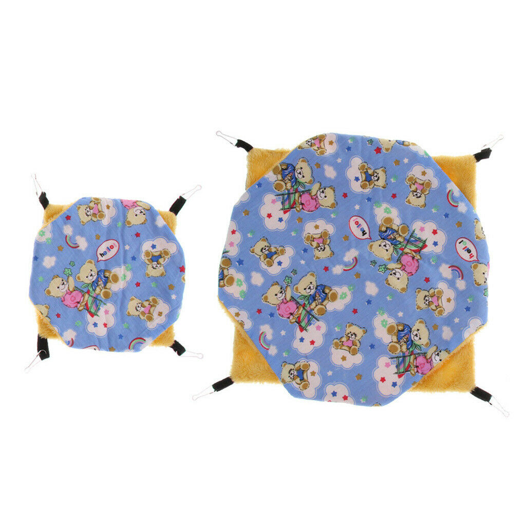 Small Animal Hammock Bed Mat Hamster Bird Cage Double Layer Hanging Bed 20cm