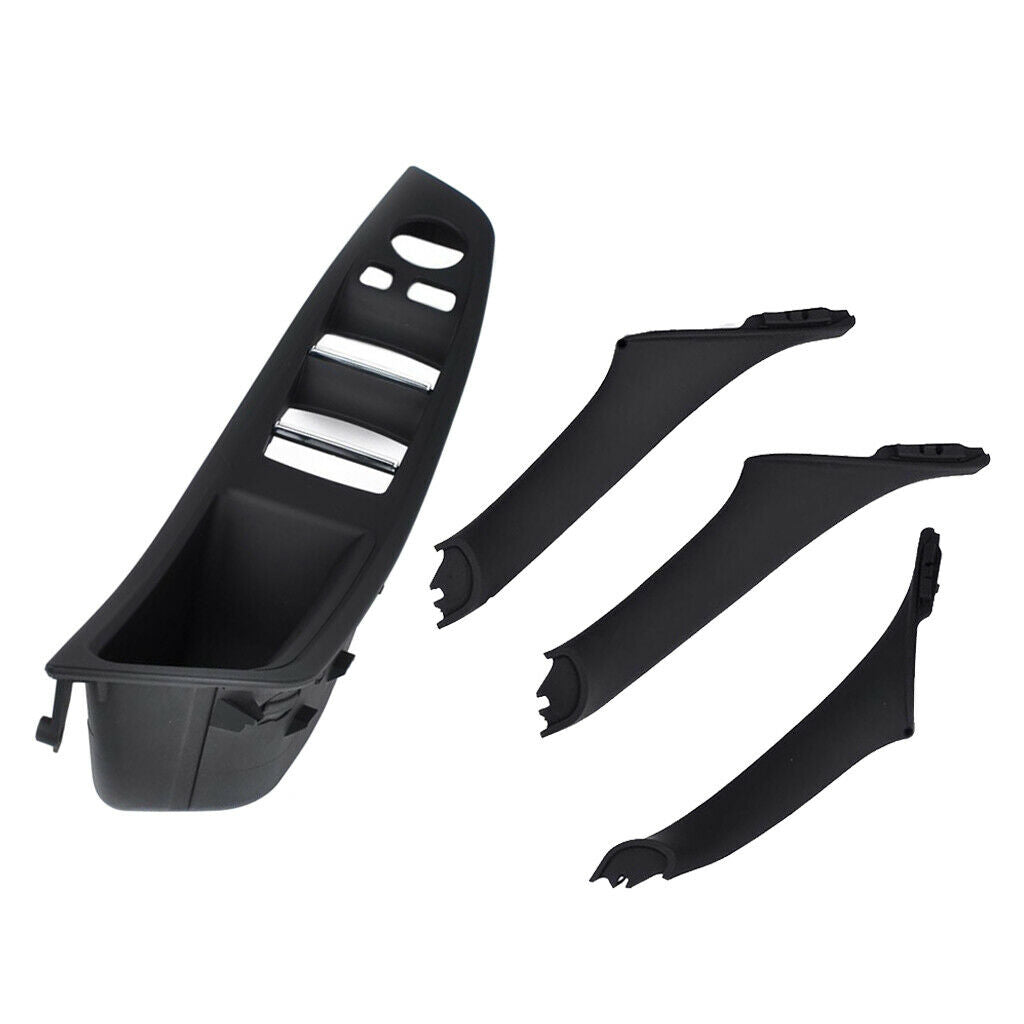 4 Packs Interior Door Handle Switch Panel Set for BMW 5 Series 520 525